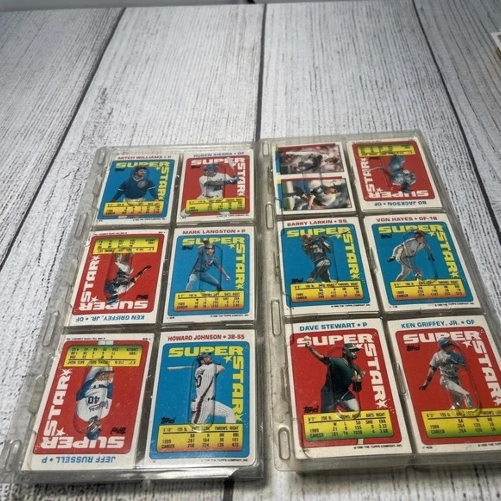 Vintage 1990 Topps Super Star Baseball Cards Lot Ken Griffey Jr Barry Larkin Bo